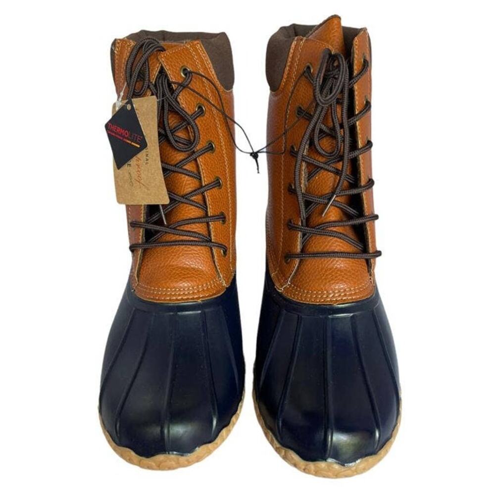 💎✨new in box✨💎Weatherproof ADAM2 Tan/Navy Men's boots size 8 - Picture 4 of 8